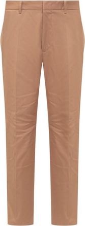Jil Sander Beige Tapered Flat Front Pants