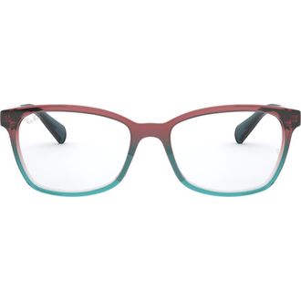 Ray-Ban 54mm Butterfly optical glasses in Red Blue at Nordstrom