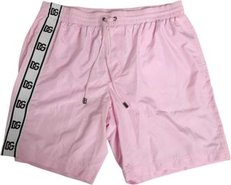 Dolce & Gabbana Swim Shorts - Heren - Strandmode - Roze - M - Nylon - Badmode