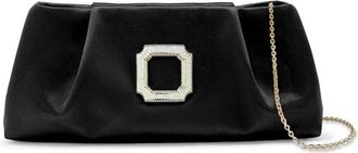 Malone Souliers Vittoria satin clutch bag - women - Other fibres - OS - Black