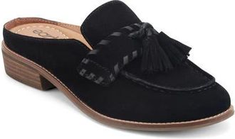 Earth Elison Loafer Mule in Black Suede at Nordstrom, Size 6.5