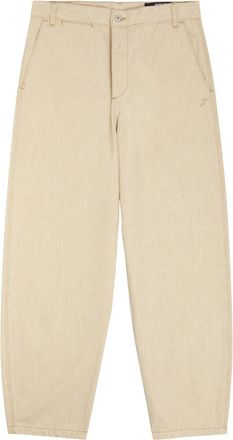 Jacquemus Le De-nimes Paysan Wide-leg Cotton-blend Trousers - Beige - 36 (W36 / XL)
