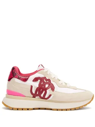 Roberto Cavalli python-print panel sneakers - women - Bos Taurus/Bos Taurus/Elastodiene - 37 - Neutrals