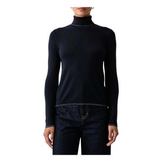 Liu Jo Coltrui met Profili Lurex - Dames - Truien - Blauw - Maat: M Viscose