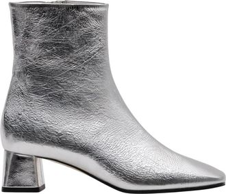 Parall&egrave;le Batan Enkellaarzen - Dames - Laarzen met Hak - Grijs - 36 EU - Leer - Schoenen