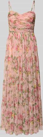 Lace & Beads Midikleid mit floralem Allover-Print in Pink, Gr&ouml;&szlig;e XXL