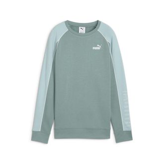 Puma Langarmshirt PUMA SPORT RELAXED CREW TR, Damen, Gr. XL, gr&uuml;n (gr&uuml;n moon), Sweatware, Obermaterial: 68% Baumwolle, 32% Polyester, unifarben, relaxed fi