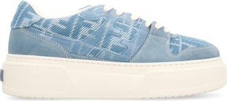 Fendi Sneakers, female, Blue, Size: 8 1/2 US Match Low-Top Sneakers