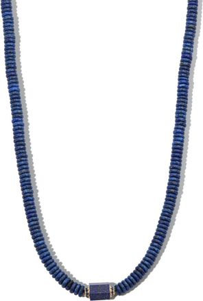 Luis Morais 14K Yellow Gold Lapis And Sapphire Choker Necklace - Mens - 14kt Yellow Gold/Lapis Lazuli