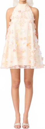 Elliatt Livia Trapeze Mini Dress In Butter Yellow Multi