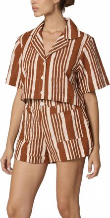 Cleobella Mizuki Blouse In Vecchio Stripe
