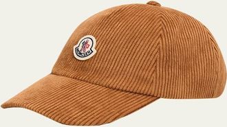 Moncler Corduroy Logo Baseball Cap