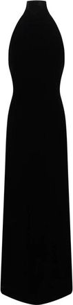 Max Mara Armida Halternek Lange Jurk - Dames - Maxi kleedjes - Zwart - M - Kleedjes