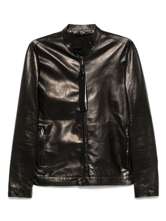 Salvatore Santoro leather jacket - men - CALFSKIN - 50 - Black