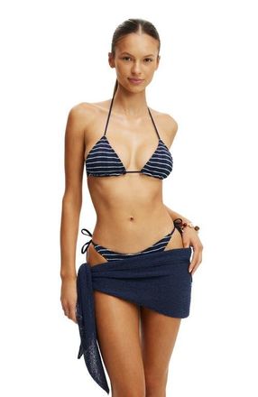 Cotton On Womens Rumi Open Knit Mini Sarong Skirt in Ocean Ink at Nordstrom, Size X-Small