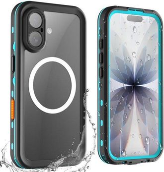 OEM Funda Impermeable Dailygoods Ip68, Resistente A Golpes E Impactos, Para Iphone 17, Protector De Pantalla Integrado, Azul, Funda Para Tel&eacute;fono