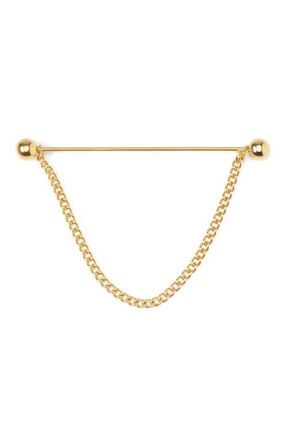 Cufflinks Inc. Goldtone Stainless Steel Chain Collarbar at Nordstrom