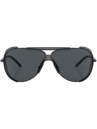 Giorgio Armani Occhiali da sole con montatura stile pilota - Nero