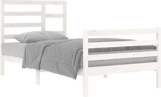 vidaXL Estructura de cama sin colchón madera maciza blanco 100x200 cm Vidaxl
