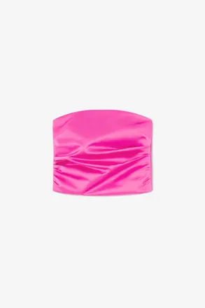Ganni Top in Duchesse Satin - Size 10/12 Pink