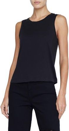 L'agence Mikaela Organic Cotton Tank in Black at Nordstrom Rack, Size Large