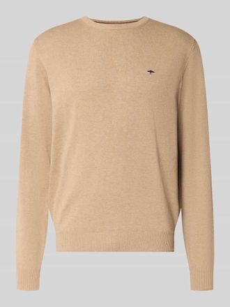 Fynch-Hatton Fynch-Hatton Strickpullover mit gerippten Abschl&uuml;ssen in Taupe, Gr&ouml;&szlig;e 3XL