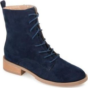 Journee Collection Vienna Combat Boot in Navy at Nordstrom Rack, Size 12