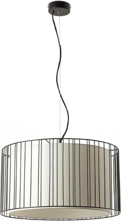 Faro Barcelona Faro Barcelona - Faro Linda - 1 Light Ceiling Pendant White, Black with White Shade, E27