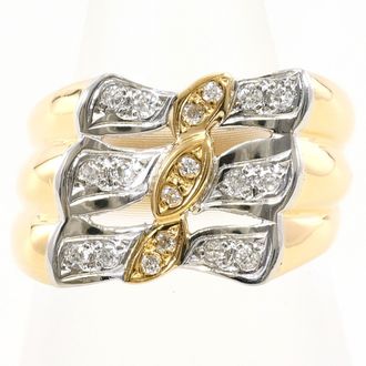 C&A Platinum Yellow Gold Yellow Gold (18K) Platinum 900 Band Ring (Pre-Owned)