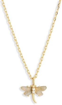 Electric Picks Dragonfly Pendant Necklace in Gold at Nordstrom Rack