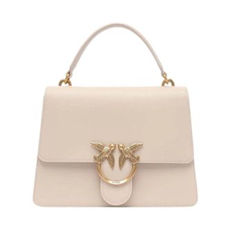 Pinko Love One Handtas - Dames - Handtassen - Beige - ONE Size - Leer - Tassen