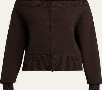 Tom Ford Cashmere Off-The-Shoulder Cardigan