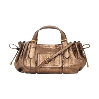 Gerard Darel 18H Handtas - Dames - Tassen - Geel - Maat: ONE Size Leer
