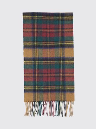 Barbour Sciarpa in misto lana e cashmere con motivo tartan e bordi sfrangiati