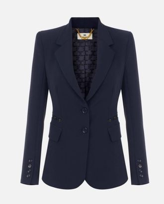 Elisabetta Franchi jack van dubbellaagse stretchcr&ecirc;pestof
