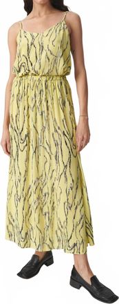 Soaked In Luxury Zaya Elastic Waist Midi Skirt In Endive Traces