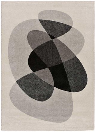 Atticgo Alfombra moderna gris/beige 135x190 cm