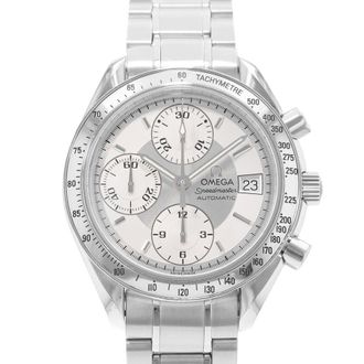 Omega Pre-owned Omega Speedmaster Date Chronograph Automatic Silver Dial Mens Watch 3513.30