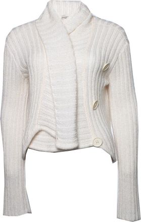 Emporio Armani cream knitted cardigan