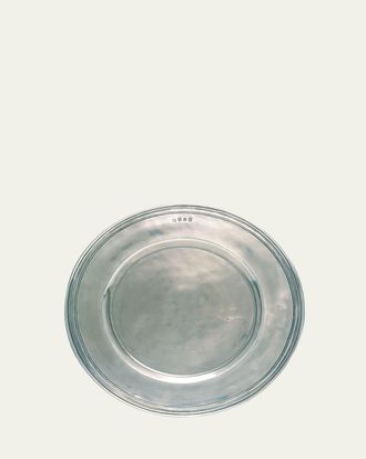 Match Pewter Scribed Rim Large Charger Plate