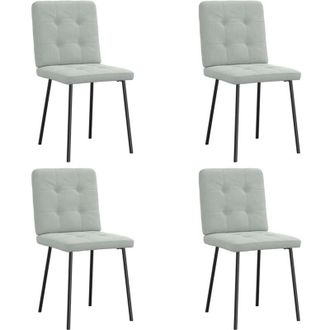 vidaXL Vidaxl - Sillas De Comedor 4 Unidades Terciopelo Gris Claro