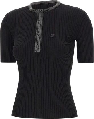 Courr&egrave;ges Mujer, Camisetas, Negro, Talla: XS