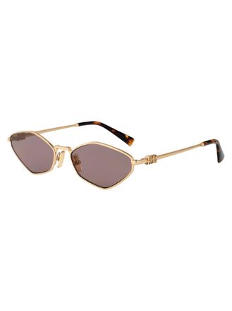 Miu Miu 0MU Metal Cat-Eye Sunglasses - Gold