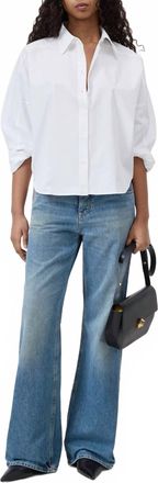 Closed Organic Cotton Gathered Shirt In White