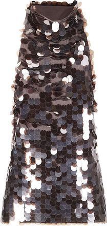 P.A.R.O.S.H. Open Back Tank Top With Sequined Front