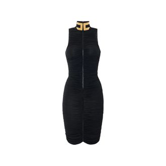 Elisabetta Franchi Dress In Lightweight Cr&ecirc;pe Jersey Fabric