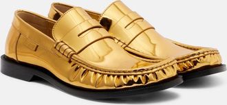 Loewe Campo mirrored leather penny loafers