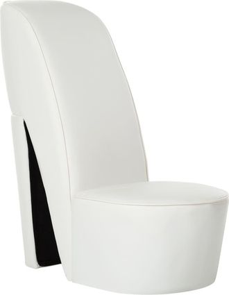 vidaXL Sill&oacute;n Con Forma De Zapato De Tac&oacute;n Cuero Sint&eacute;tico Blanco Vidaxl