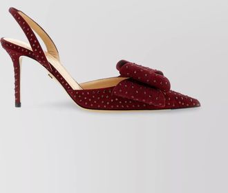 Mach & Mach bow studs pointed toe slingback