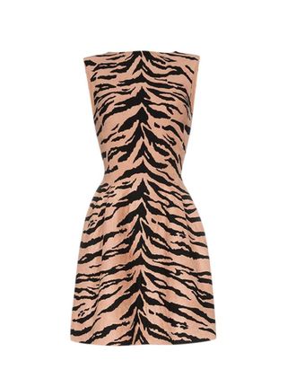 Alaia tiger print intarsia knit skater dress Size S
